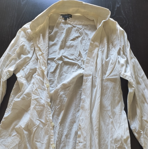 Express 1MX Dress Shirt White Slim Mens 15 - 15 1/2 Medium - Picture 1 of 16